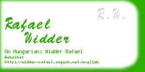 rafael widder business card